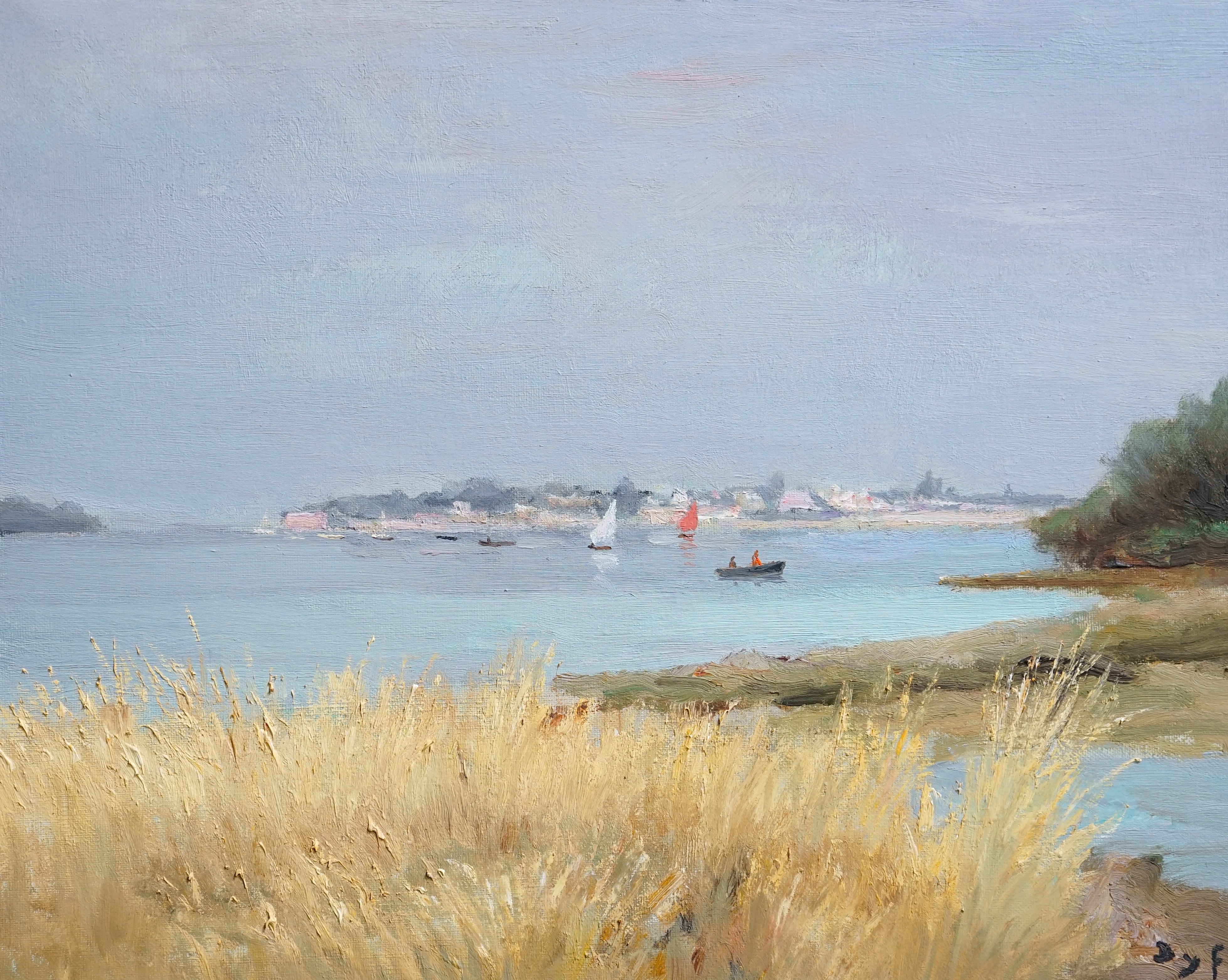 Marcel Dyf (French, 1899-1985), 'Matin Brumeaux à l'Isle', oil on canvas, 37 x 44.5cm